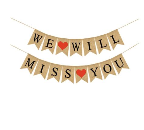 We Will Miss You Banner Printable Free